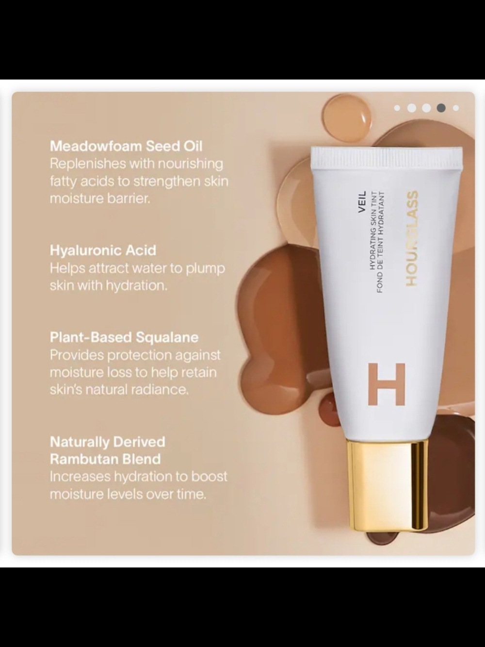 Hourglass Veil Hydrating Skin Tint Foundation Radiant Finish Medium Deep - Picture 5 of 8
